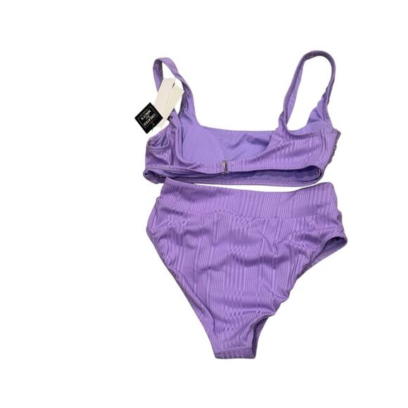 Salt & Cove Juniors Ribbed Square-Neck Bikini Swim Set Size L NWT - Picture 2 of 11